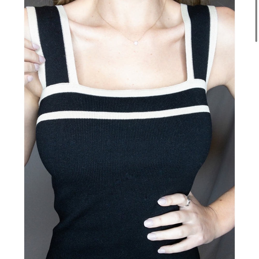 Black and nude Tank Top